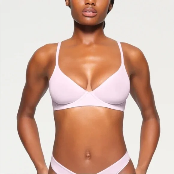 SKIMS Fits Everybody UNLINED UNDERWIRE DEMI BRA‎ CHERRY BLOSSOM size 44DDDD - Picture 2 of 7